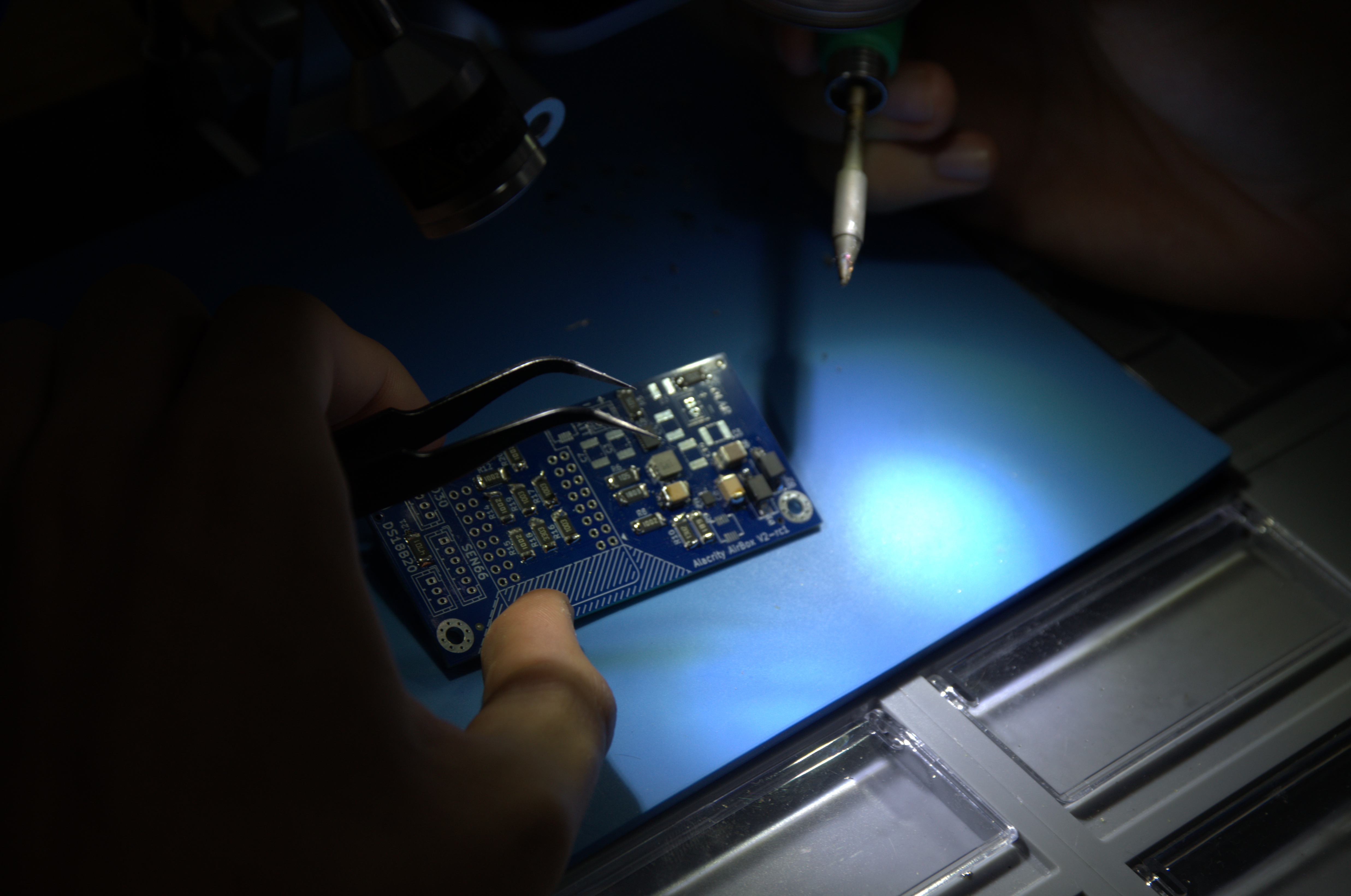 Alacrity AirBox Soldering Closeup from the AirBox Bootcamp